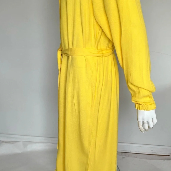 Ya Ya  Womens Sz US 10 Yellow Long Sleeve A-Line Maxi Dress Viscose NWT - Picture 3 of 14
